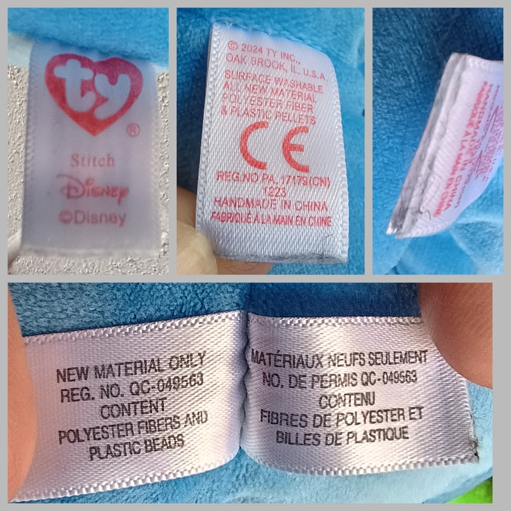 Ty Beanie Buddy STITCH (Disney's Lilo & Stitch) (10Inch Medium) Soft Plushy - Picture 5 of 10